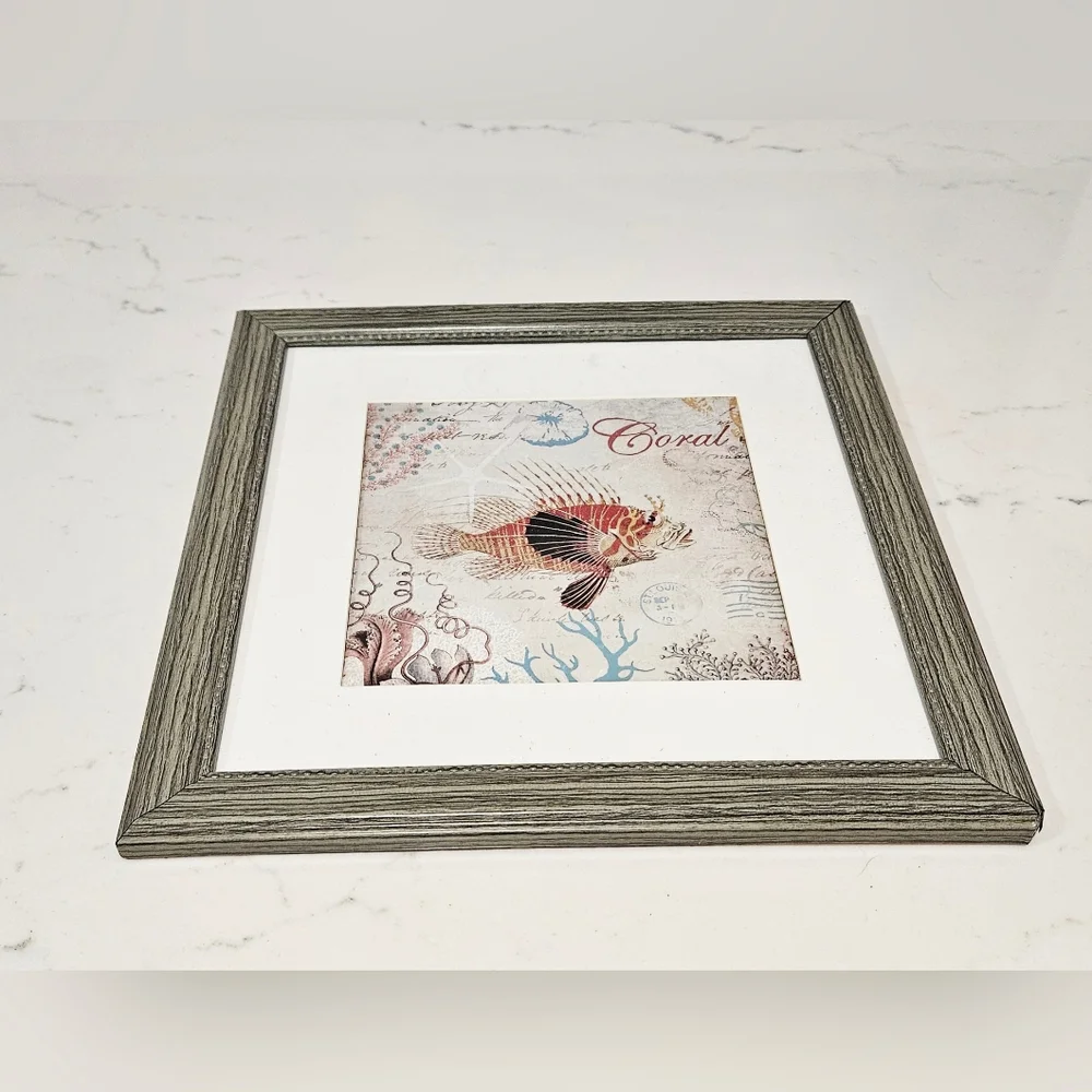 Framed Lionfish Wall Art